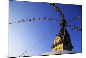 Prayer Flags Hanging from Swayambhunath Stupa-Paul Souders-Mounted Photographic Print