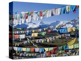 Prayer Flags, Himalayas, Tibet, China-Ethel Davies-Stretched Canvas