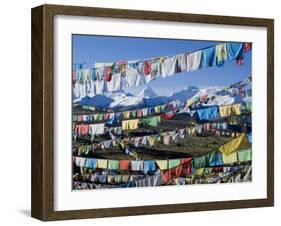 Prayer Flags, Himalayas, Tibet, China-Ethel Davies-Framed Photographic Print