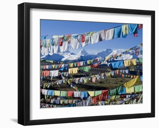 Prayer Flags, Himalayas, Tibet, China-Ethel Davies-Framed Photographic Print