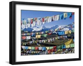 Prayer Flags, Himalayas, Tibet, China-Ethel Davies-Framed Photographic Print