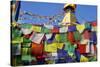 Prayer Flags in Front of Boudha (Bodhnath) (Boudhanath) Tibetan Stupa in Kathmandu-Simon Montgomery-Stretched Canvas