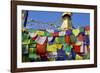 Prayer Flags in Front of Boudha (Bodhnath) (Boudhanath) Tibetan Stupa in Kathmandu-Simon Montgomery-Framed Photographic Print