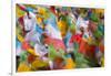 Prayer flags in Simila Mountain, Gyantse County, Tibet, China-Keren Su-Framed Photographic Print