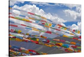 Prayer flags in Simila Mountain, Gyantse County, Tibet, China-Keren Su-Stretched Canvas