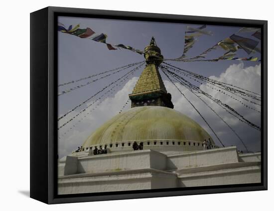 Prayer Flags, Nepal-Michael Brown-Framed Stretched Canvas