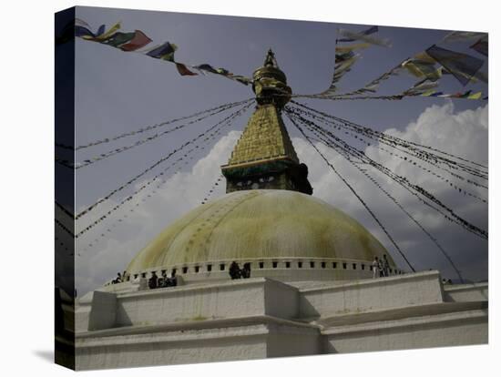 Prayer Flags, Nepal-Michael Brown-Stretched Canvas