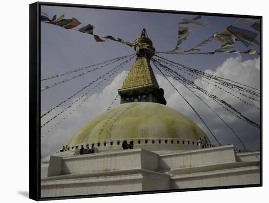 Prayer Flags, Nepal-Michael Brown-Framed Stretched Canvas