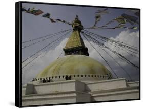 Prayer Flags, Nepal-Michael Brown-Framed Stretched Canvas