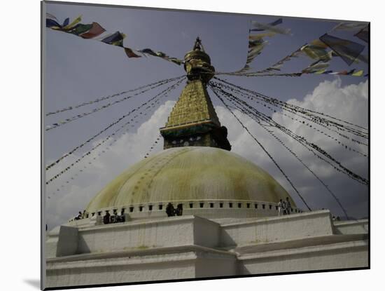 Prayer Flags, Nepal-Michael Brown-Mounted Premium Photographic Print