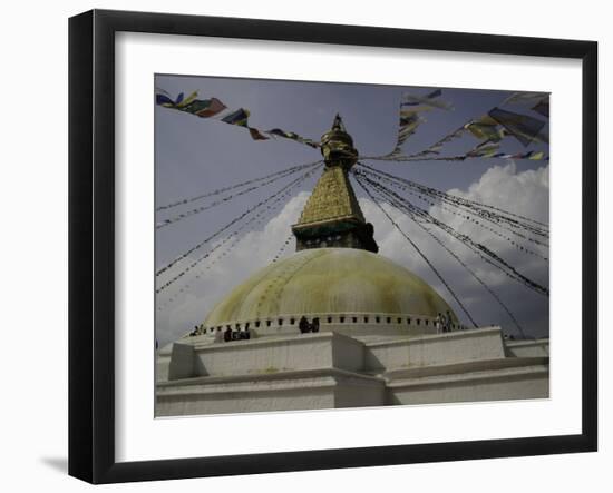 Prayer Flags, Nepal-Michael Brown-Framed Photographic Print