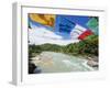 Prayer Flags on a Bridge, Bumthang, Chokor Valley, Bhutan, Asia-Christian Kober-Framed Photographic Print