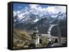 Prayer Flags on Kyanjin Gompa, Langtang, Himalayas, Nepal-Tony Waltham-Framed Stretched Canvas