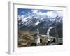 Prayer Flags on Kyanjin Gompa, Langtang, Himalayas, Nepal-Tony Waltham-Framed Photographic Print