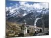 Prayer Flags on Kyanjin Gompa, Langtang, Himalayas, Nepal-Tony Waltham-Mounted Photographic Print