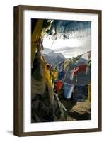 Prayer Flags on Summit of Gokyo Ri, Everest Region, Mt Everest, Nepal-David Noyes-Framed Photographic Print