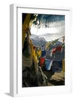 Prayer Flags on Summit of Gokyo Ri, Everest Region, Mt Everest, Nepal-David Noyes-Framed Photographic Print