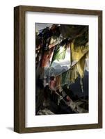 Prayer Flags on Summit of Gokyo Ri, Everest Region, Mt Everest, Nepal-David Noyes-Framed Photographic Print