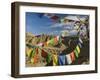 Prayer Flags on the Peak of Victory, Leh, Ladakh, Indian Himalayas, India, Asia-Jochen Schlenker-Framed Photographic Print