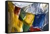 Prayer Flags on the Summit of Gokyo Ri, Gokyo, Nepal-David Noyes-Framed Stretched Canvas