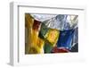 Prayer Flags on the Summit of Gokyo Ri, Gokyo, Nepal-David Noyes-Framed Photographic Print