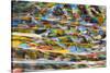 Prayer flags on Tibetan Plateau, Namtso (Lake Nam), Tibet, China-Keren Su-Stretched Canvas