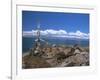 Prayer Flags Over Sky Burial Site, Lake Manasarovar (Manasarowar), Tibet, China-Anthony Waltham-Framed Photographic Print