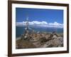 Prayer Flags Over Sky Burial Site, Lake Manasarovar (Manasarowar), Tibet, China-Anthony Waltham-Framed Photographic Print