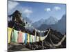 Prayer Flags, View From Gokyo Ri, 5483M, Gokyo, Sagarmatha National Park, Himalayas-Christian Kober-Mounted Premium Photographic Print