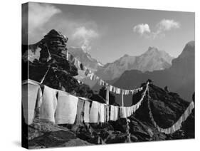 Prayer Flags, View From Gokyo Ri, 5483M, Gokyo, Sagarmatha National Park, Himalayas-Christian Kober-Stretched Canvas