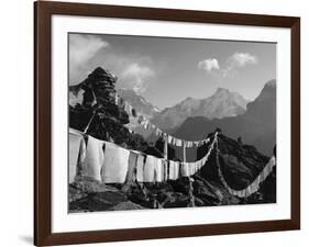 Prayer Flags, View From Gokyo Ri, 5483M, Gokyo, Sagarmatha National Park, Himalayas-Christian Kober-Framed Photographic Print
