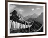 Prayer Flags, View From Gokyo Ri, 5483M, Gokyo, Sagarmatha National Park, Himalayas-Christian Kober-Framed Photographic Print