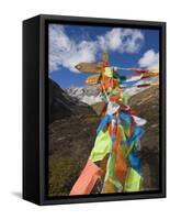 Prayer Flags, Yading Nature Reserve, Sichuan Province, China, Asia-Jochen Schlenker-Framed Stretched Canvas