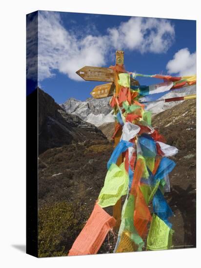 Prayer Flags, Yading Nature Reserve, Sichuan Province, China, Asia-Jochen Schlenker-Stretched Canvas