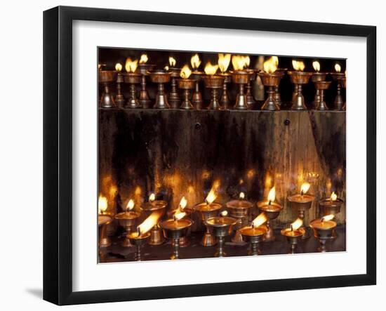 Prayer Flames, Jokhong Temple, Lhasa, Tibet-Keren Su-Framed Photographic Print