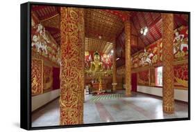 Prayer Hall of Wat Phra-Stuart Black-Framed Stretched Canvas