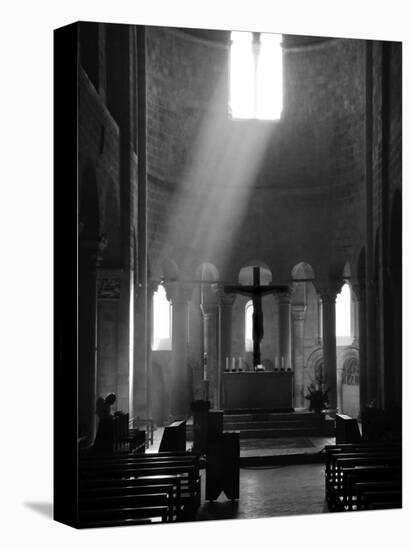 Prayer in Sant' Antimo Abbey Near Montalcino, Valle De Orcia, Tuscany, Italy-Nadia Isakova-Stretched Canvas