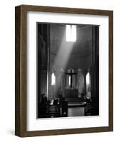 Prayer in Sant' Antimo Abbey Near Montalcino, Valle De Orcia, Tuscany, Italy-Nadia Isakova-Framed Photographic Print