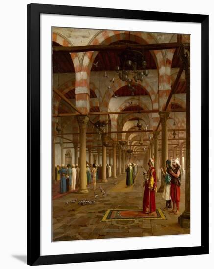 Prayer in the Mosque, 1871-Jean Leon Gerome-Framed Giclee Print