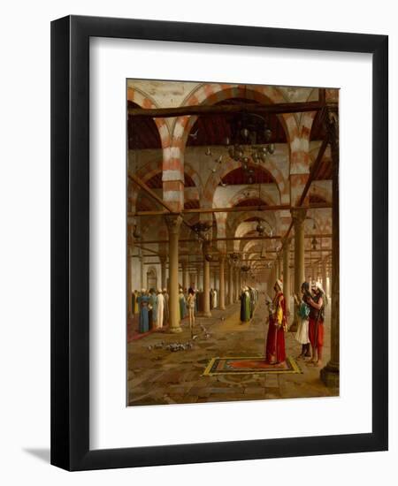 Prayer in the Mosque, 1871-Jean Leon Gerome-Framed Giclee Print