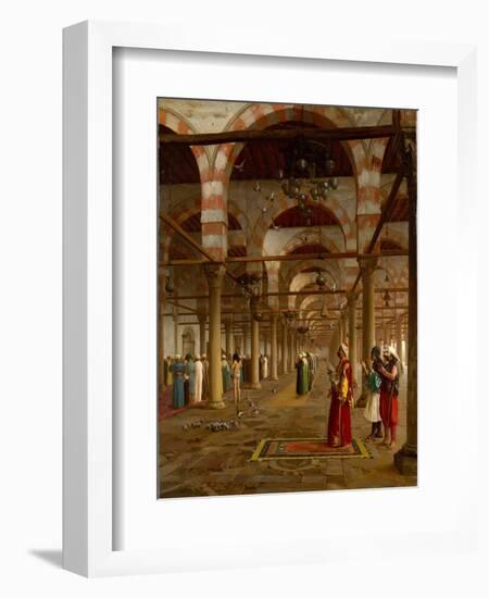 Prayer in the Mosque, 1871-Jean Leon Gerome-Framed Giclee Print