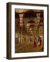 Prayer in the Mosque, 1871-Jean Leon Gerome-Framed Giclee Print