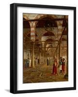 Prayer in the Mosque, 1871-Jean Leon Gerome-Framed Giclee Print