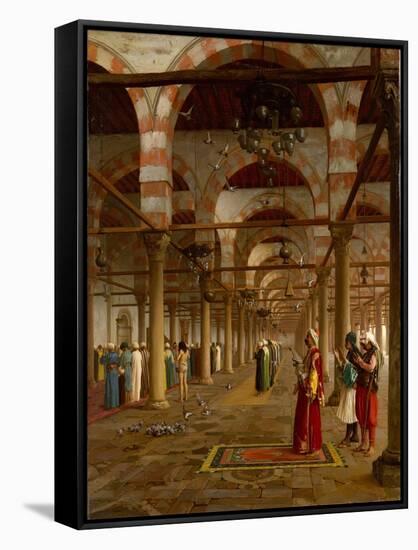 Prayer in the Mosque, 1871-Jean Leon Gerome-Framed Stretched Canvas