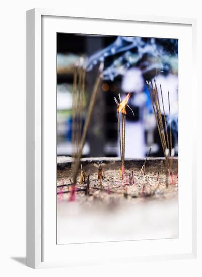 Prayer Incense at Sri Maha Bodhi, Mahavihara (The Great Monastery), Anuradhapura, Sri Lanka, Asia-Matthew Williams-Ellis-Framed Photographic Print