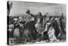 Prayer of Pilgrim Fathers Leaving Delfhaven-null-Stretched Canvas