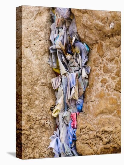 Prayer Papers Stuffed into the Western Wall, Jerusalem, Israel, Middle East-Michael DeFreitas-Stretched Canvas