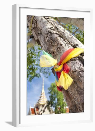 Prayer Ribbon, Karon Beach, Buddhist Temple, Phuket Island, Phuket, Thailand, Southeast Asia, Asia-Andrew Stewart-Framed Photographic Print