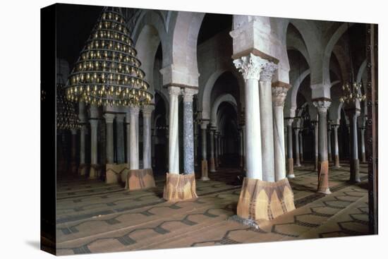 Prayer Room of the Great Mosque in Kairouan, 7th Century-CM Dixon-Stretched Canvas