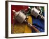 Prayer Wheels and Flags, Lhasa, Tibet-Keren Su-Framed Photographic Print